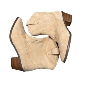 French Connection‎ Carrie Western Ankle Booties Boots Taupe Size 10 NWOB